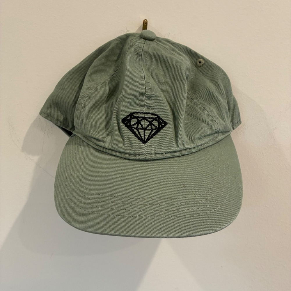 Sole Addiction Diamond Logo Dad Hat Sage Green Adjustable Cotton Baseball Cap